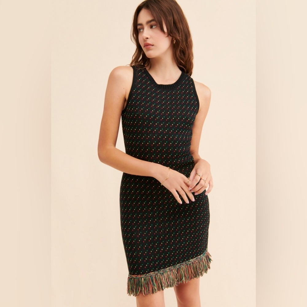 Rachel Antonoff Maddy Fringe Dress Size Large